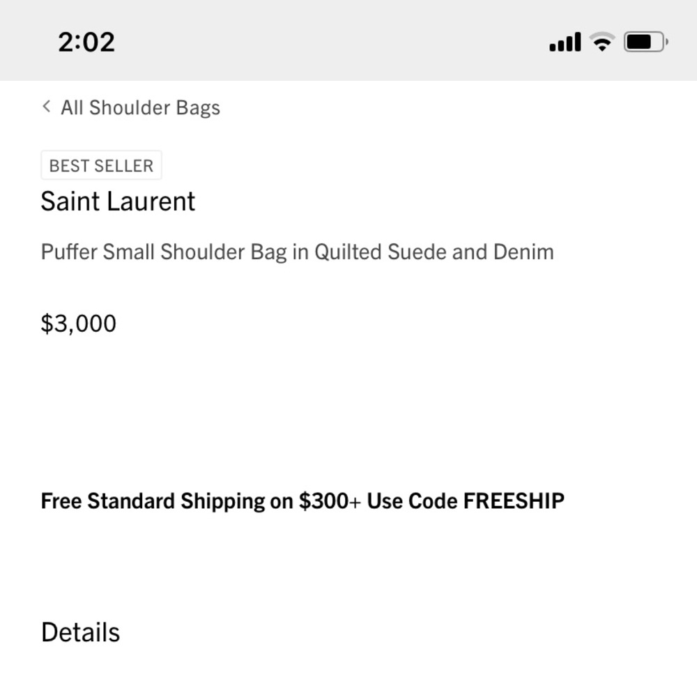 Yves Saint Laurent Denim Quilted Small Loulou Puffer Monogram Chain Satchel - Picture 11 of 11